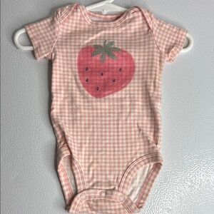88 - Pink Carters Strawberry Baby Onesie